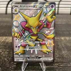 Alakazam ex 215/091 Full Art Shiny Ultra Rare Paldean Fates Pokemon Card NM - Image 1