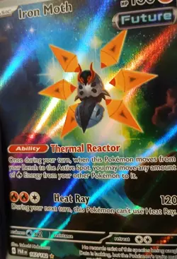 Iron Moth 187/182 Illustration Rare SV04: Paradox Rift NM Pokemon Card TCG - Image 4