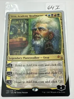 MTG Urza, Academy Headmaster #136- UST- Regular Mythic-NM Condition - Image 2