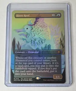 Risen Reef #143 Borderless Foil Mythic Special Guest Lorwyn Eclipsed MTG NM/M - Image 1