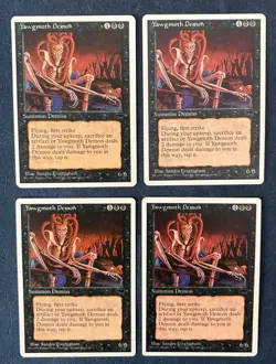 MTG 4X CHRONICLES YAWGMOTH DEMON NM MAGIC THE GATHERING CREATURE BLACK RARE - Image 5
