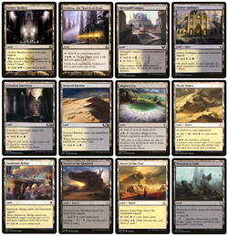 MTG - 12 x Different White & Black Orzhov Lands for COMMANDER deck building - LP - Image 1