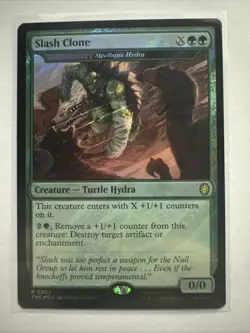 x1 Slash Clone - Steelbane Hydra - Surge Foil R MTG Commander: Teenage Mutant Ni - Image 1