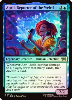 NM Foil April, Reporter of the Weird, MTG, TMNT, Magic the Gathering, 30 - Image 1