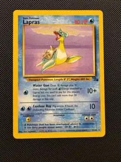 Pokemon TCG Lapras (25) 25/62 Fossil Set Rare Near Mint 1999 WoTC Unlimited - Image 1