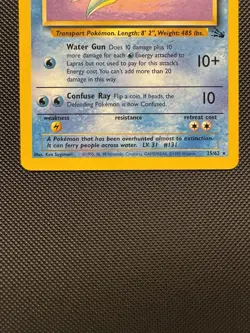 Pokemon TCG Lapras (25) 25/62 Fossil Set Rare Near Mint 1999 WoTC Unlimited - Image 4