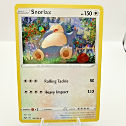 🌀 Pokemon TCG Snorlax 140/202 - Sword & Shield Cosmos Holo - HD Galaxy Swirl 🌀 - Image 1