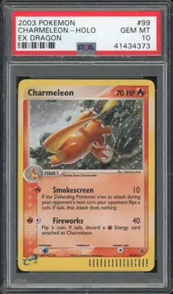 2003 Pokemon Ex Dragon Charmeleon-Holo #99 GEM MT PSA 10 Secret Rare - Image 1
