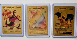 Pokemon Gold Foil Cards Pikachu Charizard Lot - Image 1