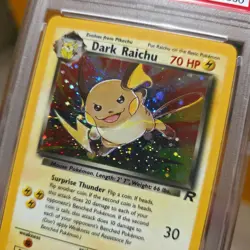 2000 Pokemon Team Rocket Dark Raichu Holo #83 PSA 5 - Image 3