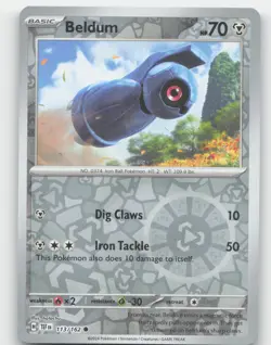 Beldum #113/162 Reverse Holo Pokemon Temporal Forces Near Mint or Better - Image 1