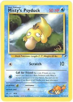 Moderately Played Misty's Psyduck - 54/132 - W Stamped Promo Pokemon WoTC Promos - Image 1