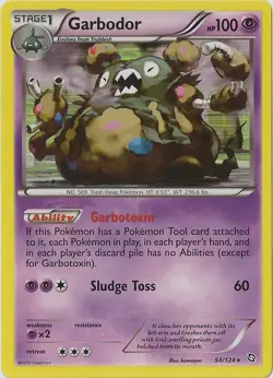Garbodor - 54/124 - Holo Rare LP, English Pokemon Dragons Exalted - Image 1