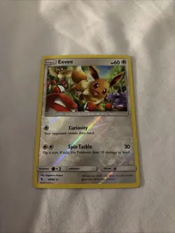 2019 POKEMON HIDDEN FATES EEVEE 48/68 HOLO (RARE) - Image 1