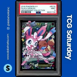 2016 POKEMON GENERATIONS #RC32/RC32 SYLVEON EX ULTRA RARE PSA 9 - Image 1