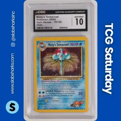 2000 POKEMON GYM HEROES #10/132 MISTY'S TENTACRUEL HOLO CGC 10 - Image 1