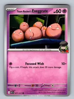 Team Rocket's exeggcute 077/217 Common ME: Ascended Heroes NM Pokemon TCG - Image 1