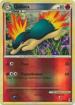 Moderately Played Quilava - 49/95 - Uncommon - Reverse Holo Pokemon Call of Lege - Image 1