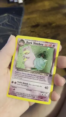 1999 Pokemon Team Rocket Dark Slowbro Holo 12/82 WOTC NM Vintage - Image 2