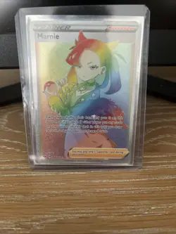Pokemon TCG Marnie 208/202 Sword & Shield Secret Rare Rainbow Full Art Trainer - Image 1