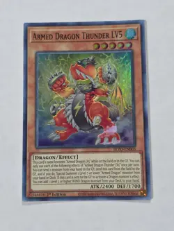 YUGIOH ARMED DRAGON THUNDER LV5 BLVO-EN003 1 ST EDITION Holo - Image 1