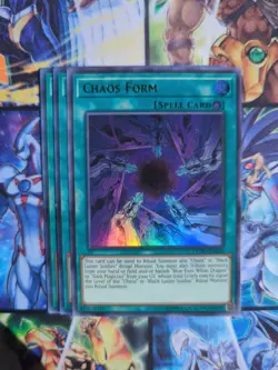 Yu-Gi-Oh x3 Chaos Form DUPO - EN049 Ultra Rare 1st Edition NM - Image 1
