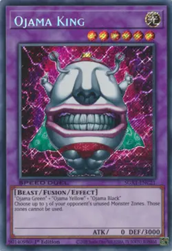 Yugioh! Ojama King - SGX1-ENC21 - Secret Rare - 1st Edition Near Mint, English - Image 1