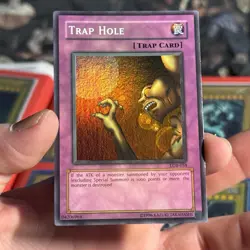 Yugioh Trap Hole Super Rare LOB-058 NA 1.5 Print - Image 2
