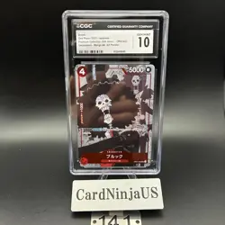 CGC GEM MINT 10 Brook OP01-022 UC 25th Edition Parallel ONE PIECE Card Game 141 - Image 1