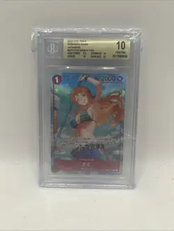 BGS 10 Pristine One Piece Japanese Romance Dawn NAMI ALT ART OP01 016 #2 - Image 1