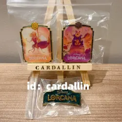 2025 Lorcana Disney tcg chinese logo badge winnie the pooh Rapunzel logo 3pcs - Image 1