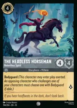 1x The Headless Horseman-Relentless Spirit 194/204 Whispers in the Well Lorcana - Image 1