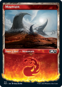 Mountain (Showcase 312) Core Set 2021 / M21 NM Basic Land Showcase CARD ABUGames - Image 1