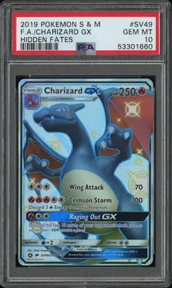 Base set of Cards Pokemon Charizard GX SV49/SV94 Hidden Fates Shiny Vault - Image 1