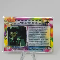 Pokemon Card The Stairwell #19 Rainbow Foil Textured Mewtwo Strikes Back Topps - Image 4