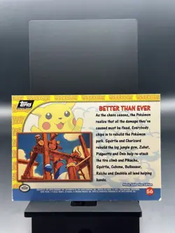 Pikachu's Vacation #56 Better than Ever Foil topps Pokemon Card (LP) - Image 2