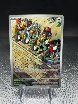 Pokemon TCG Cyclizar 215/182 SV04 Paradox Rift Holo Illustration Rare Card - Image 1