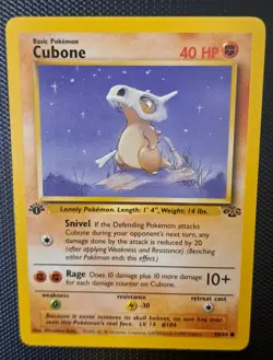 CUBONE 1ST EDITION 50/64 Jungle Pokemon Card English NM/NEAR MINT - Image 1