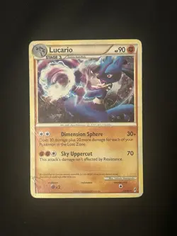 Pokemon TCG 2011 Lucario Holo Rare Card 14/95 Call of Legends - Image 1