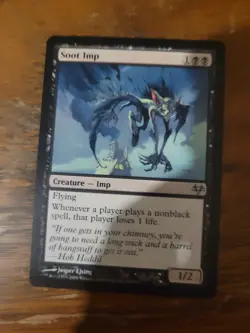 Soot Imp Eventide MTG Magic The Gathering Card Vintage Black Creature Iconic EDH - Image 1