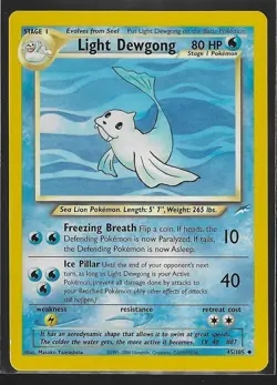 Pokemon Card Neo Destiny Light Dewgong 45/105 WOTC - Image 1