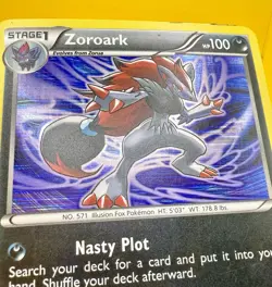 Zoroark 71/114 Holo Rare Black & White Pokemon Card 2011 LP - Image 2