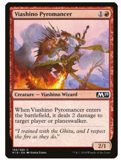 Magic the Gathering Cards Viashino Pyromancer (4x) PLAYSET Core Set 2019 NM/LP - Image 1