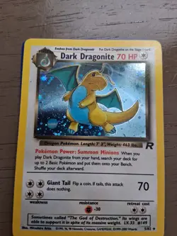 Pokemon Dark Dragonite Team Rocket Holo Rare 5/82 70 HP 2000 English Card - Image 1