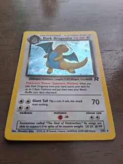 Pokemon Dark Dragonite Team Rocket Holo Rare 5/82 70 HP 2000 English Card - Image 2