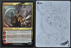 SKETCHED MtG Magic Tyler Jacobson _ Gatecrash _ Artist Proof _ DOMRI RADE _1/50! - Image 1
