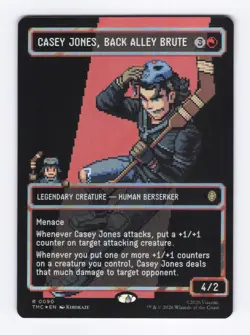 Casey Jones Borderless Surge Foil 90 MTG Commander Teenage Mutant Ninja Turtles - Image 1