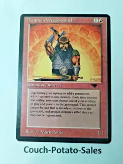 MTG Dwarven Weaponsmith - Antiquities Regular Uncommon - Uncirculated - Image 1