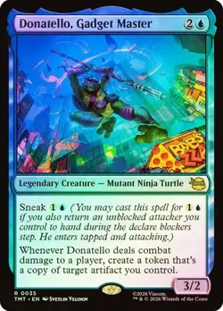 NM Foil Donatello, Gadget Master, MTG, TMNT, Magic the Gathering, 35 - Image 1