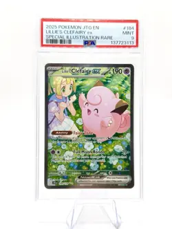 2025 POKEMON JTG EN-JOURNEY TOGETHER #184 LILLIE'S CLEFAIRY EX PSA 9 - Image 1